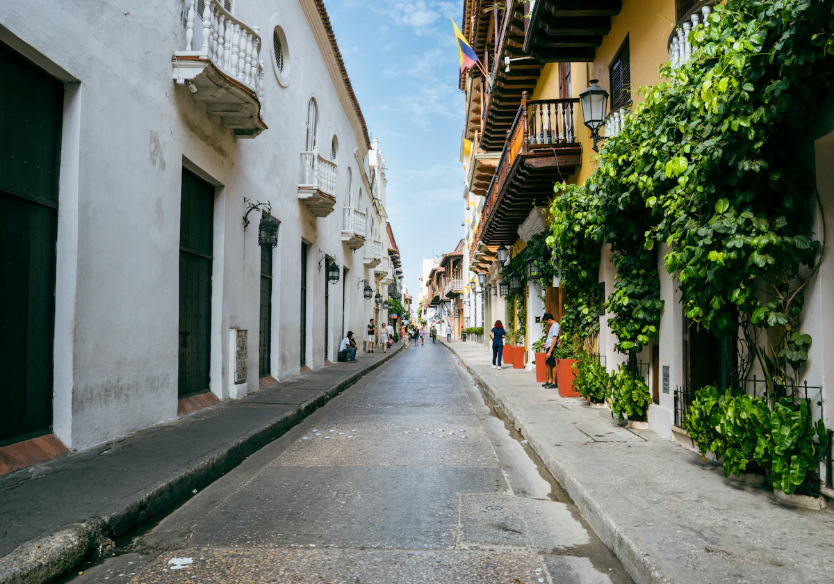 Calle colonial de Cartagena de Indias